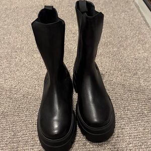 Thursday Boot Company Women's Black Combat Moto Boots